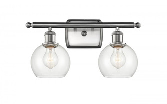 Athens - 2 Light - 16 inch - Brushed Satin Nickel - Bath Vanity Light (3442|516-2W-SN-G122-6-LED)