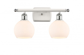 Athens - 2 Light - 16 inch - White Polished Chrome - Bath Vanity Light (3442|516-2W-WPC-G121-6-LED)