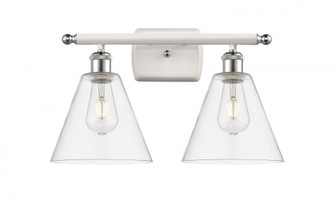 Berkshire - 2 Light - 18 inch - White Polished Chrome - Bath Vanity Light (3442|516-2W-WPC-GBC-82-LED)
