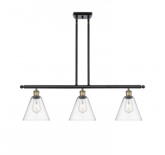 Berkshire - 3 Light - 36 inch - Black Antique Brass - Stem hung - Island Light (3442|516-3I-BAB-GBC-82-LED)