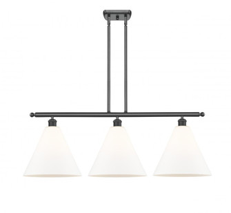 Berkshire - 3 Light - 39 inch - Matte Black - Stem hung - Island Light (3442|516-3I-BK-GBC-121)