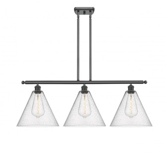 Berkshire - 3 Light - 39 inch - Matte Black - Stem hung - Island Light (3442|516-3I-BK-GBC-124)