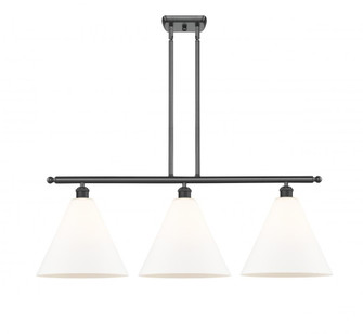 Berkshire - 3 Light - 39 inch - Matte Black - Cord hung - Island Light (3442|516-3I-BK-GBC-121-LED)