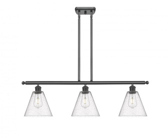 Berkshire - 3 Light - 36 inch - Matte Black - Stem hung - Island Light (3442|516-3I-BK-GBC-84)