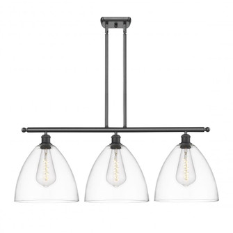 Bristol - 3 Light - 39 inch - Matte Black - Stem hung - Island Light (3442|516-3I-BK-GBD-122-LED)