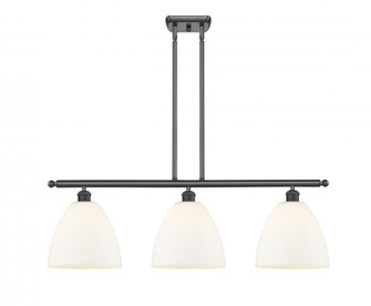 Bristol - 3 Light - 36 inch - Matte Black - Stem hung - Island Light (3442|516-3I-BK-GBD-91-LED)