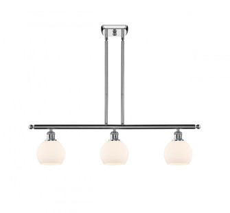 Athens - 3 Light - 36 inch - Polished Chrome - Stem hung - Island Light (3442|516-3I-PC-G121-6-LED)