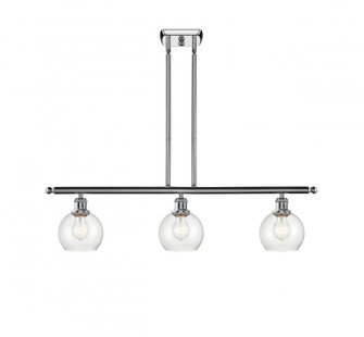 Athens - 3 Light - 36 inch - Polished Chrome - Stem hung - Island Light (3442|516-3I-PC-G124-6-LED)