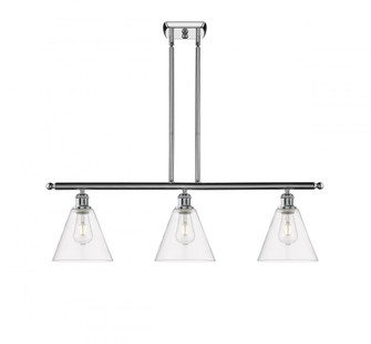 Berkshire - 3 Light - 36 inch - Polished Chrome - Stem hung - Island Light (3442|516-3I-PC-GBC-82-LED)