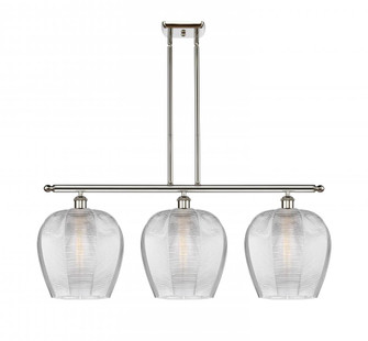 Norfolk - 3 Light - 38 inch - Polished Nickel - Stem hung - Island Light (3442|516-3I-PN-G462-12-LED)