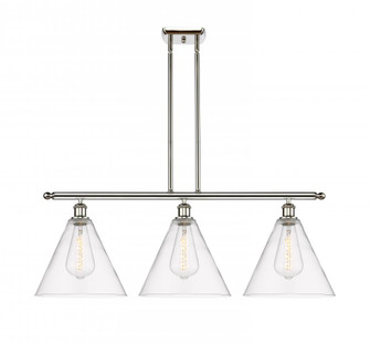 Berkshire - 3 Light - 39 inch - Polished Nickel - Cord hung - Island Light (3442|516-3I-PN-GBC-122-LED)