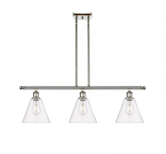 Berkshire - 3 Light - 36 inch - Polished Nickel - Stem hung - Island Light (3442|516-3I-PN-GBC-82-LED)