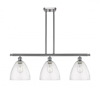 Bristol - 3 Light - 36 inch - Brushed Satin Nickel - Stem hung - Island Light (3442|516-3I-SN-GBD-94-LED)