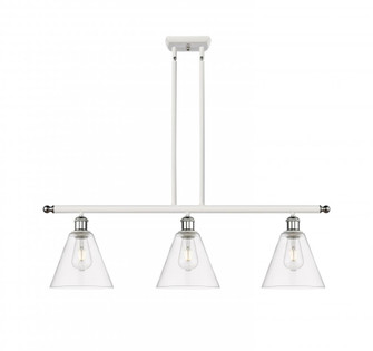 Berkshire - 3 Light - 36 inch - White Polished Chrome - Stem hung - Island Light (3442|516-3I-WPC-GBC-82-LED)
