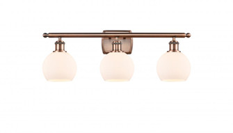 Athens - 3 Light - 26 inch - Antique Copper - Bath Vanity Light (3442|516-3W-AC-G121-6)