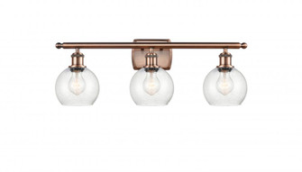 Athens - 3 Light - 26 inch - Antique Copper - Bath Vanity Light (3442|516-3W-AC-G124-6)