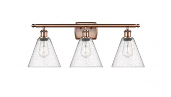 Berkshire - 3 Light - 28 inch - Antique Copper - Bath Vanity Light (3442|516-3W-AC-GBC-84-LED)