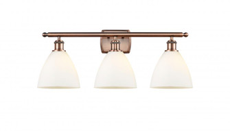 Bristol - 3 Light - 28 inch - Antique Copper - Bath Vanity Light (3442|516-3W-AC-GBD-751-LED)