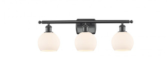 Athens - 3 Light - 26 inch - Matte Black - Bath Vanity Light (3442|516-3W-BK-G121-6)