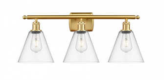 Berkshire - 3 Light - 28 inch - Satin Gold - Bath Vanity Light (3442|516-3W-SG-GBC-82-LED)