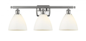 Bristol - 3 Light - 28 inch - Brushed Satin Nickel - Bath Vanity Light (3442|516-3W-SN-GBD-751-LED)