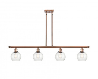 Athens - 4 Light - 48 inch - Antique Copper - Stem hung - Island Light (3442|516-4I-AC-G124-6)