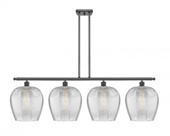 Norfolk - 4 Light - 50 inch - Matte Black - Stem hung - Island Light (3442|516-4I-BK-G462-12)
