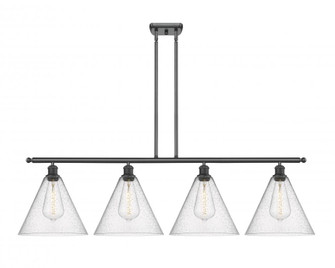 Berkshire - 4 Light - 50 inch - Matte Black - Stem hung - Island Light (3442|516-4I-BK-GBC-124-LED)