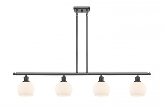 Athens - 4 Light - 48 inch - Oil Rubbed Bronze - Cord hung - Island Light (3442|516-4I-OB-G121-6-LED)