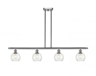 Athens - 4 Light - 48 inch - Brushed Satin Nickel - Cord hung - Island Light (3442|516-4I-SN-G124-6-LED)