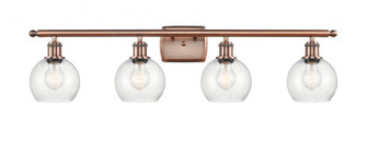 Athens - 4 Light - 36 inch - Antique Copper - Bath Vanity Light (3442|516-4W-AC-G124-6-LED)