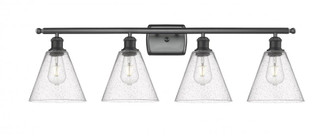 Berkshire - 4 Light - 38 inch - Matte Black - Bath Vanity Light (3442|516-4W-BK-GBC-84)