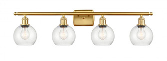 Athens - 4 Light - 36 inch - Satin Gold - Bath Vanity Light (3442|516-4W-SG-G124-6)