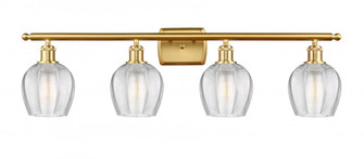 Norfolk - 4 Light - 36 inch - Satin Gold - Bath Vanity Light (3442|516-4W-SG-G462-6-LED)