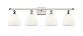 Bristol - 4 Light - 38 inch - White Polished Chrome - Bath Vanity Light (3442|516-4W-WPC-GBD-751)