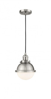 Hampden - 1 Light - 7 inch - Brushed Satin Nickel - Cord hung - Mini Pendant (3442|201C-SN-HFS-61-SN-LED)