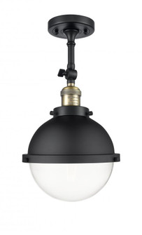 Hampden - 1 Light - 9 inch - Black Antique Brass - Adjustable Semi-Flush Mount (3442|201F-BAB-HFS-82-BK)