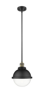 Hampden - 1 Light - 9 inch - Black Antique Brass - Stem Hung - Mini Pendant (3442|201S-BAB-HFS-82-BK)