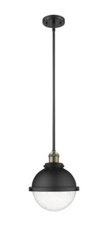 Hampden - 1 Light - 9 inch - Black Antique Brass - Stem Hung - Mini Pendant (3442|201S-BAB-HFS-84-BK)