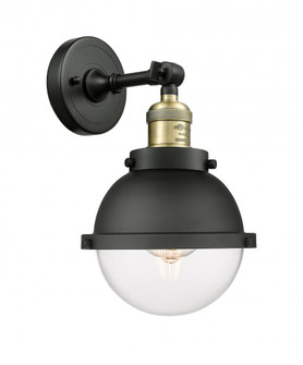 Hampden - 1 Light - 7 inch - Black Antique Brass - Sconce (3442|203-BAB-HFS-62-BK-LED)