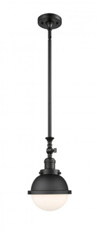 Hampden - 1 Light - 7 inch - Matte Black - Stem Hung - Adjustable Mini Pendant (3442|206-BK-HFS-61-BK)