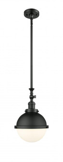 Hampden - 1 Light - 9 inch - Matte Black - Stem Hung - Adjustable Mini Pendant (3442|206-BK-HFS-81-BK)