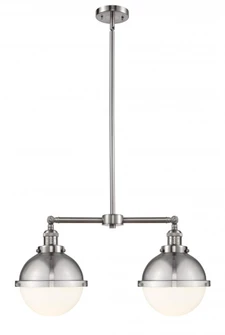 Hampden - 2 Light - 18 inch - Brushed Satin Nickel - Stem Hung - Adjustable Island Light (3442|209-SN-HFS-81-SN)