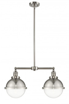 Hampden - 2 Light - 18 inch - Brushed Satin Nickel - Stem Hung - Adjustable Island Light (3442|209-SN-HFS-82-SN)
