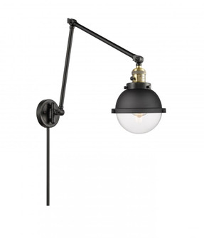 Hampden - 1 Light - 7 inch - Black Antique Brass - Swing Arm (3442|238-BAB-HFS-62-BK-LED)