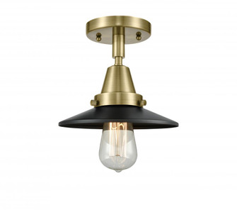Railroad - 1 Light - 8 inch - Antique Brass - Semi-Flush Mount (3442|447-1C-AB-M6-LED)