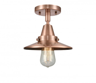 Railroad - 1 Light - 8 inch - Antique Copper - Flush Mount (3442|447-1C-AC-M3-LED)