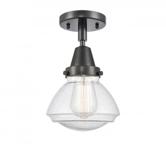 Olean - 1 Light - 7 inch - Matte Black - Semi-Flush Mount (3442|447-1C-BK-G324)