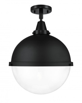 Hampden - 1 Light - 13 inch - Matte Black - Flush Mount (3442|447-1C-BK-HFS-122-BK)