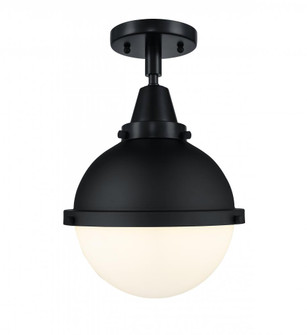 Hampden - 1 Light - 9 inch - Matte Black - Flush Mount (3442|447-1C-BK-HFS-81-BK-LED)